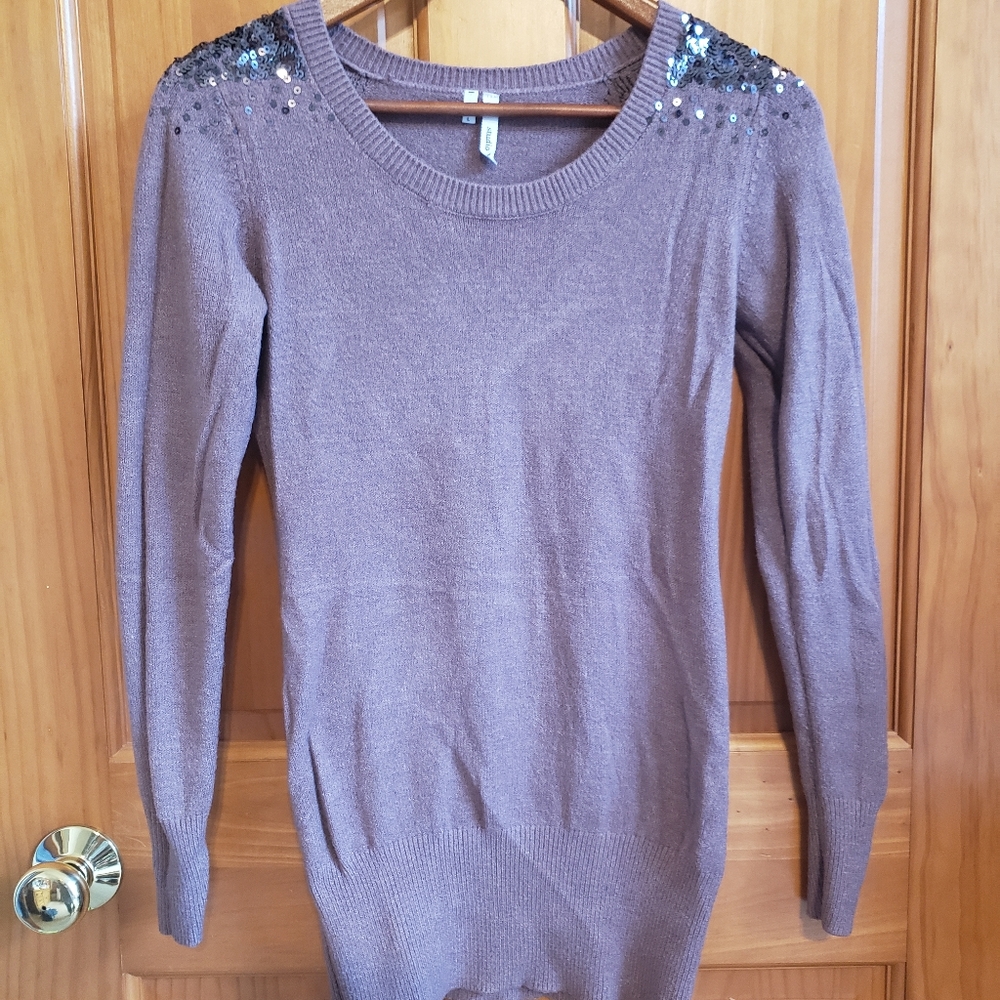 Lavender sequined sweater